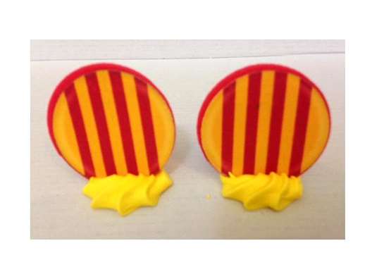 senyera catalana redonda azúcar con base